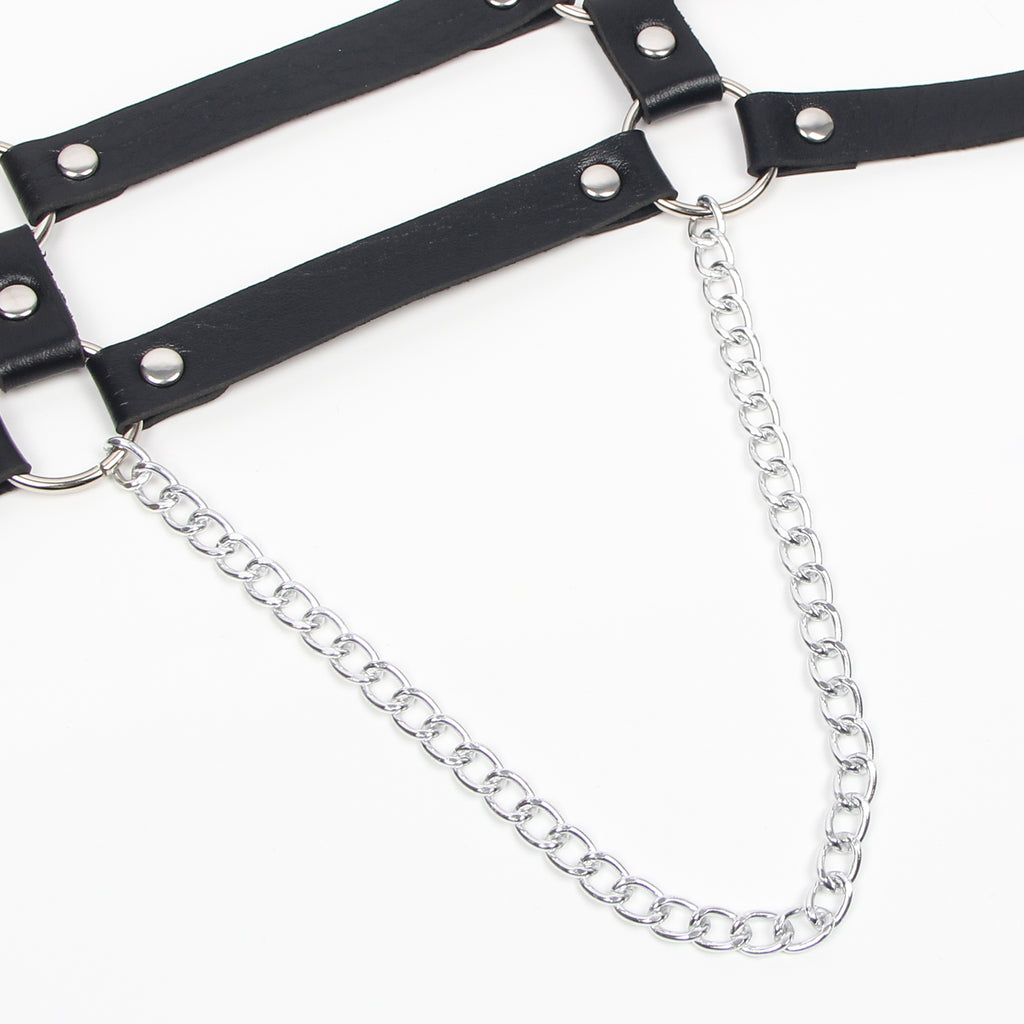 Oh Yeah - Harness in Ecopelle con Catena