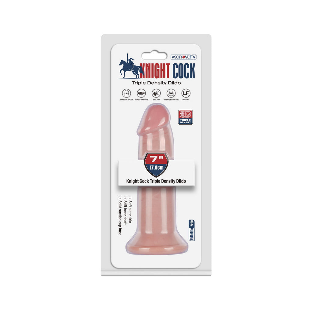 VSC Novelty - Knight Cock 3D Triple Density Dildo - 7"