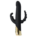 VIBRATORE CONIGLIO RICARICABILE HARLEQUIN CON FORMA DILDO GIREVOLE