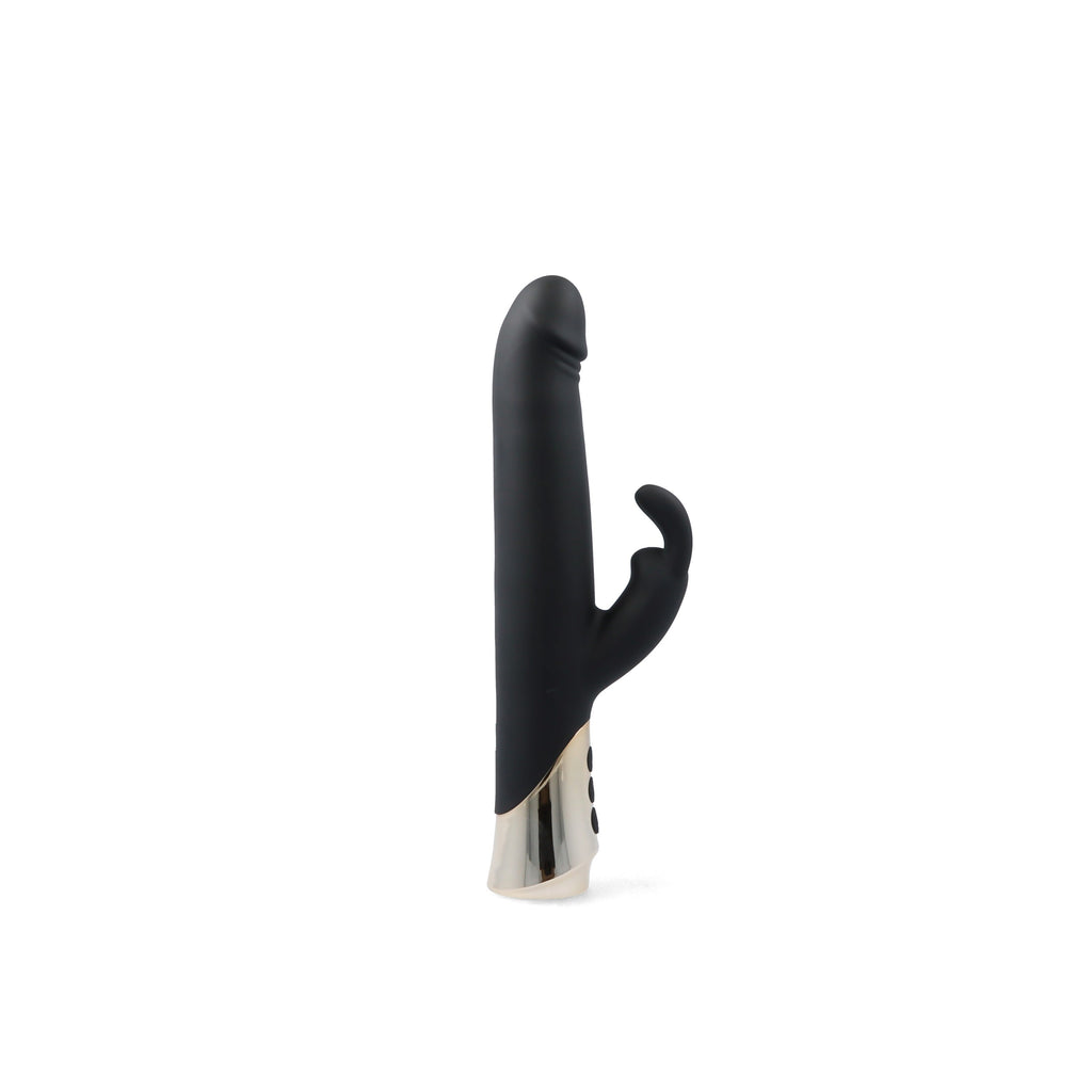 VIBRATORE RICARICABILE A FORMA DI CONIGLIO TEDDY CON DILDO GIREVOLE
