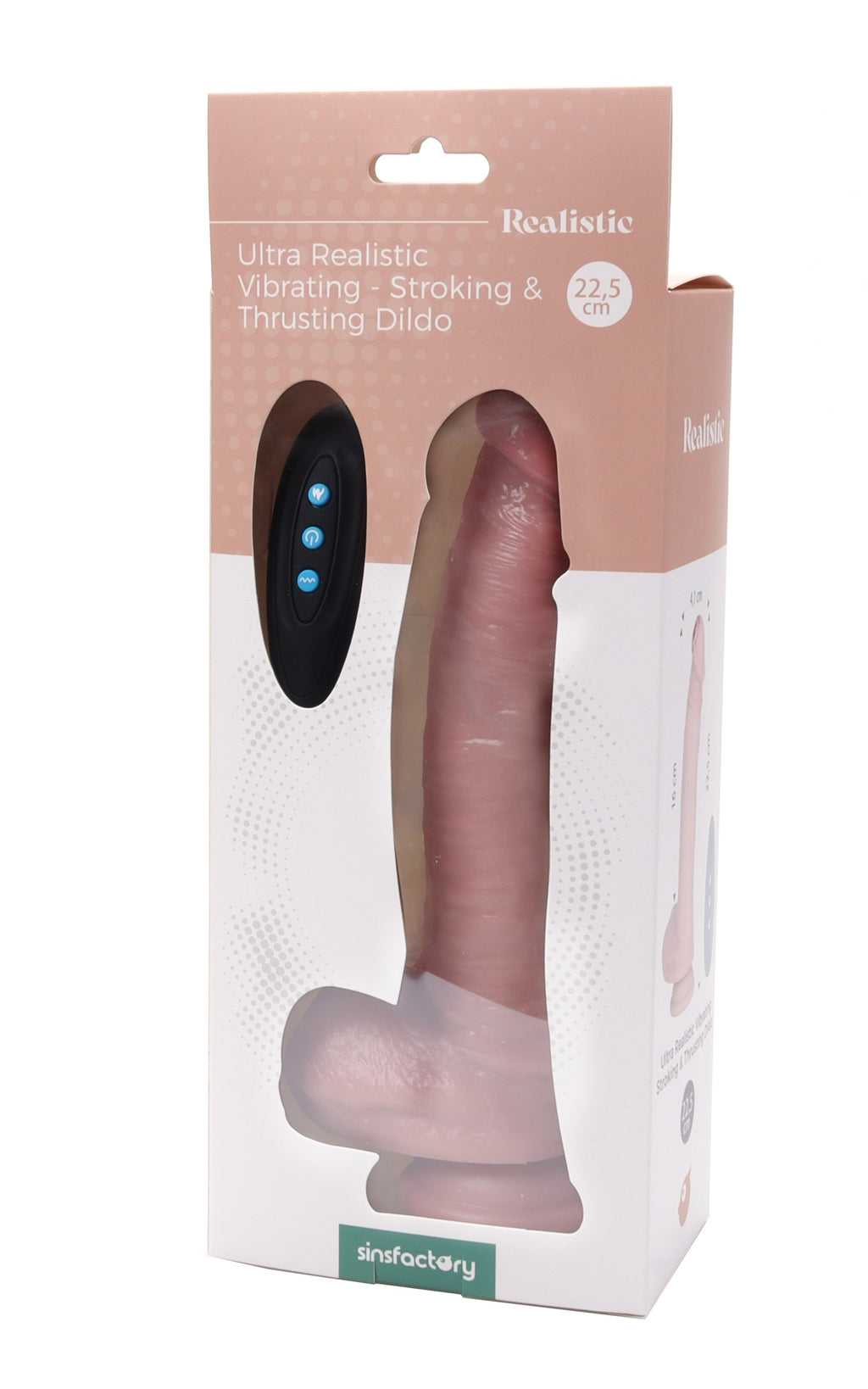 SinsFactory - Ultra Realistic Vibrating - Stroking & Thrusting Dildo 22,50 cm