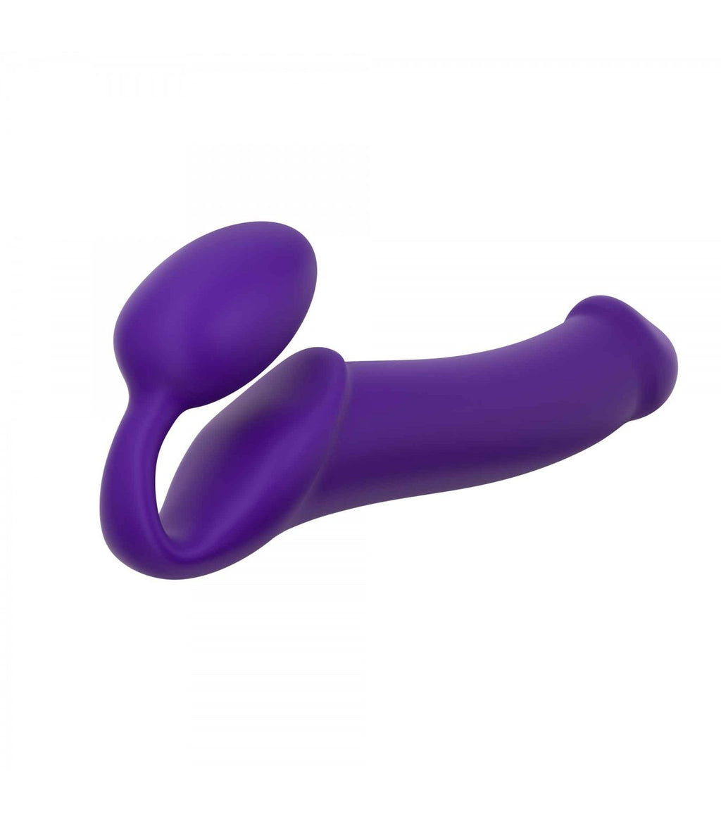 IMBRACATURA DILDO STRAP-ON FLESSIBILE MORBIDO SILICONE VIOLA XL