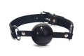 Bavaglio a sfera in silicone nero