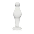 Plug anale in vetro Romance trasparente da 4,5"